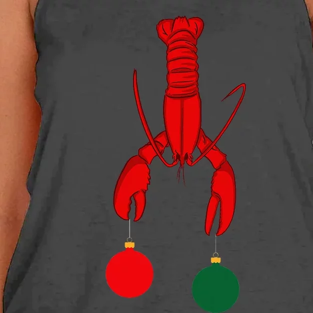 Louisiana Crawfish Cajun Christmas Women's Knotted Racerback Tank