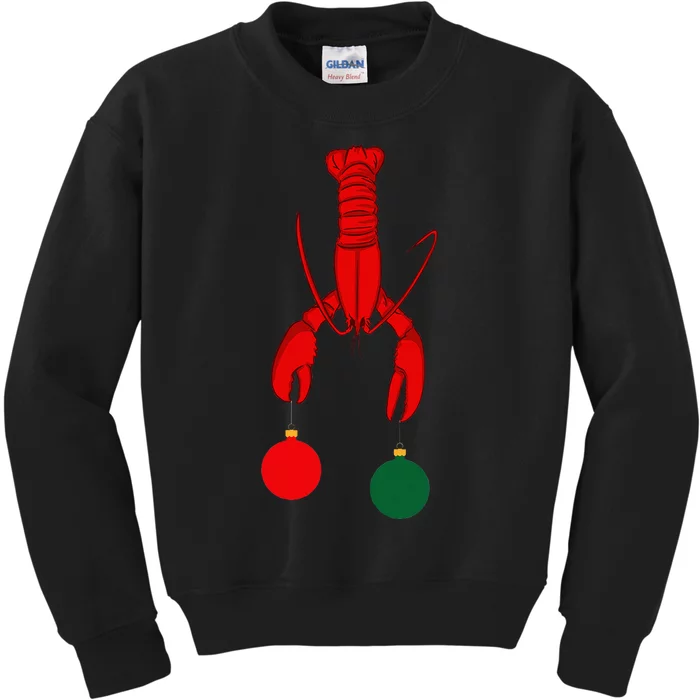 Louisiana Crawfish Cajun Christmas Kids Sweatshirt