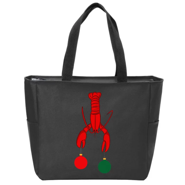 Louisiana Crawfish Cajun Christmas Zip Tote Bag