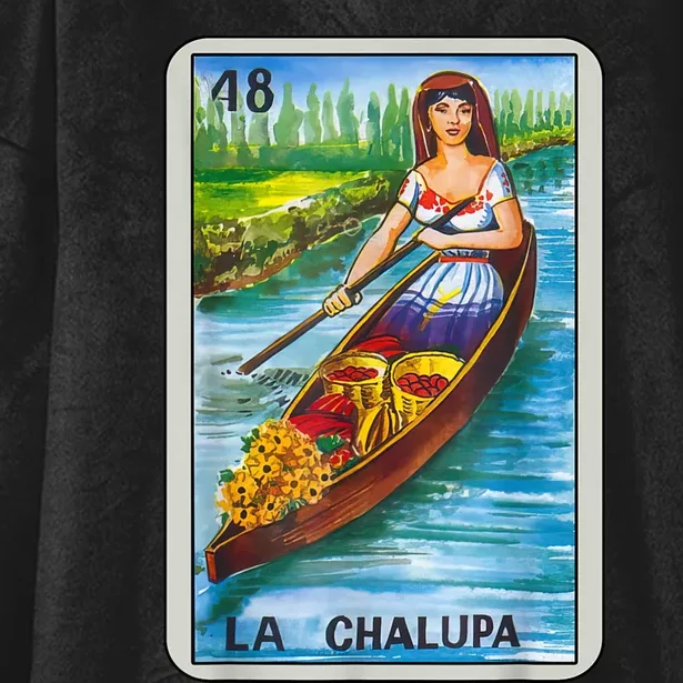 La Chalupa Card Mexican Lottery Card Hooded Wearable Blanket