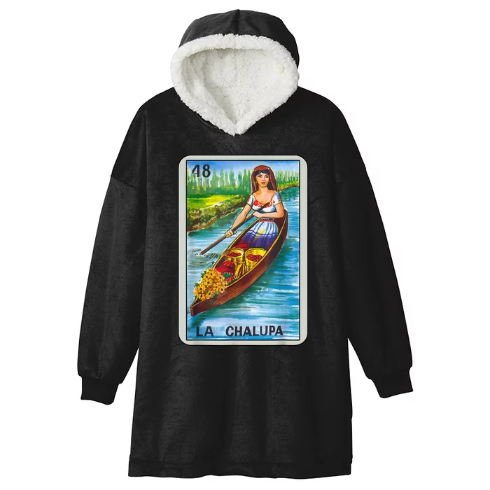 La Chalupa Card Mexican Lottery Card Hooded Wearable Blanket