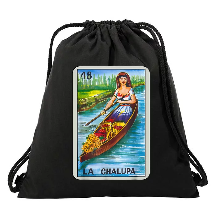 La Chalupa Card Mexican Lottery Card Drawstring Bag