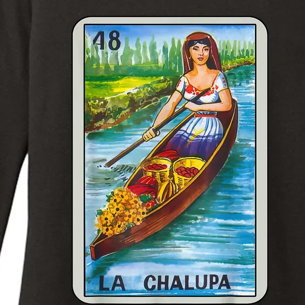 La Chalupa Card Mexican Lottery Card Womens CVC Long Sleeve Shirt