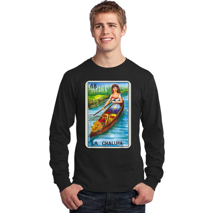 La Chalupa Card Mexican Lottery Card Tall Long Sleeve T-Shirt