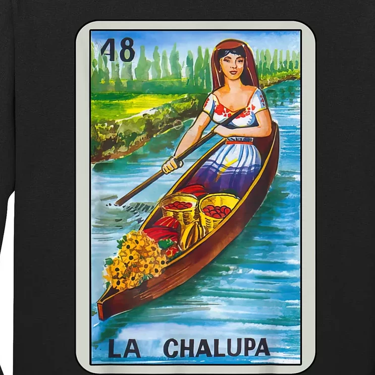 La Chalupa Card Mexican Lottery Card Tall Long Sleeve T-Shirt