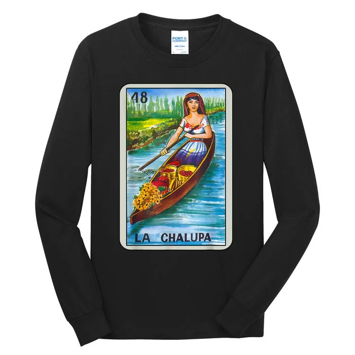 La Chalupa Card Mexican Lottery Card Tall Long Sleeve T-Shirt