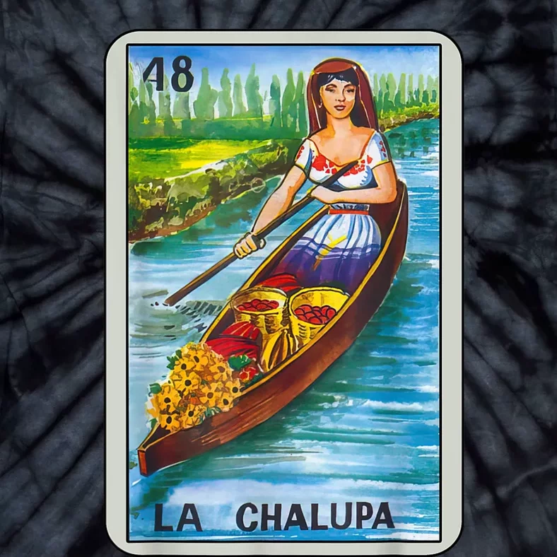 La Chalupa Card Mexican Lottery Card Tie-Dye T-Shirt