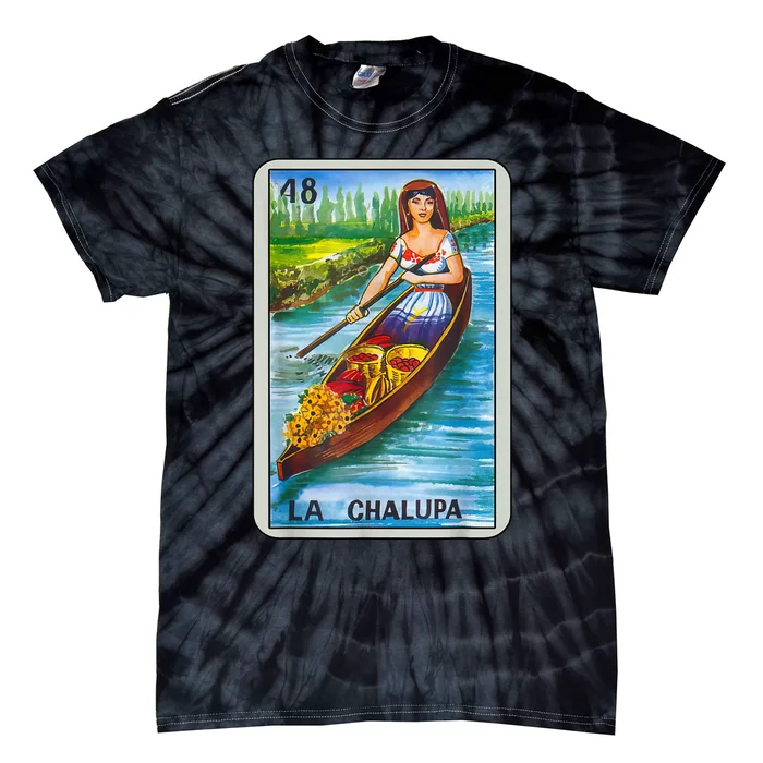 La Chalupa Card Mexican Lottery Card Tie-Dye T-Shirt