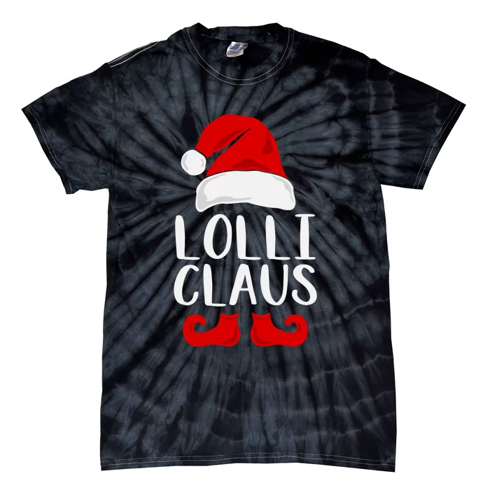 Lolli Claus Christmas Grandma Santa, Funny Santa, Christmas Lights, Cute Christm Tie-Dye T-Shirt