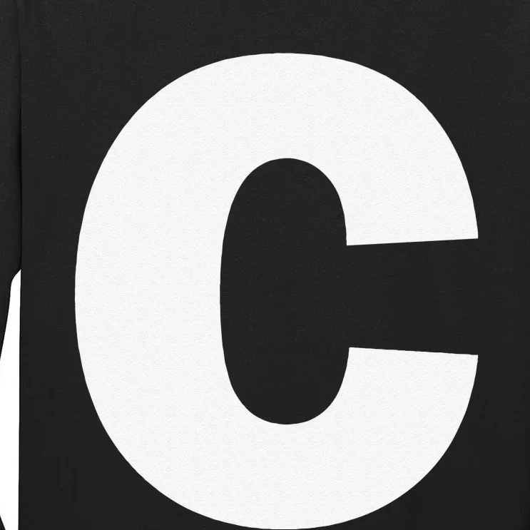 Letter C Capital Alphabet Monogram Initial Tall Long Sleeve T-Shirt