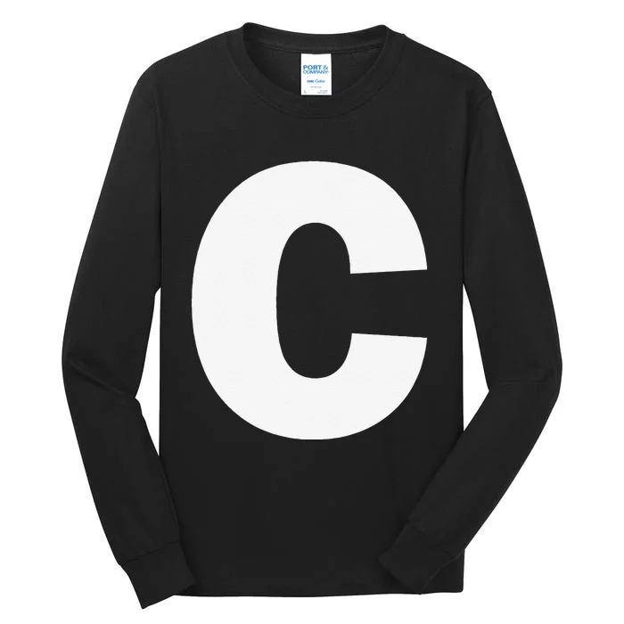 Letter C Capital Alphabet Monogram Initial Tall Long Sleeve T-Shirt