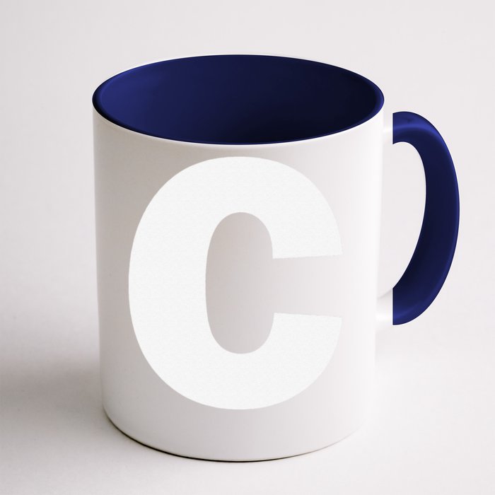 Letter C Capital Alphabet Monogram Initial Front & Back Coffee Mug