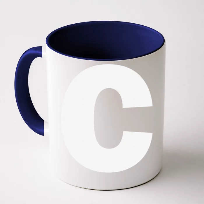 Letter C Capital Alphabet Monogram Initial Front & Back Coffee Mug