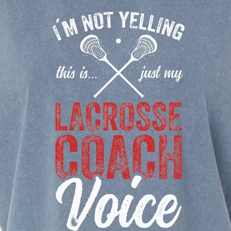 Lacrosse Coach Coaching Lacrosse Player Stick Quote Garment-Dyed Women's Muscle Tee