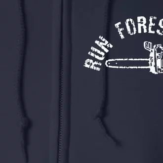 LumberJack Chainsaw Chop Wood Gift Full Zip Hoodie