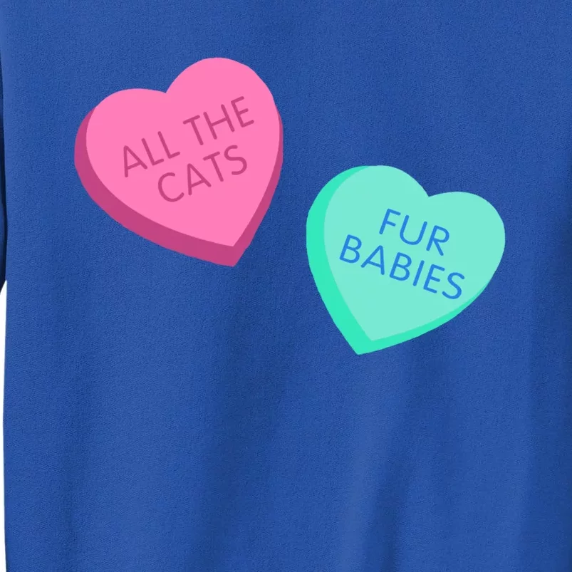 Love Cats Conversation Hearts Funny Design And Gift Sweatshirt