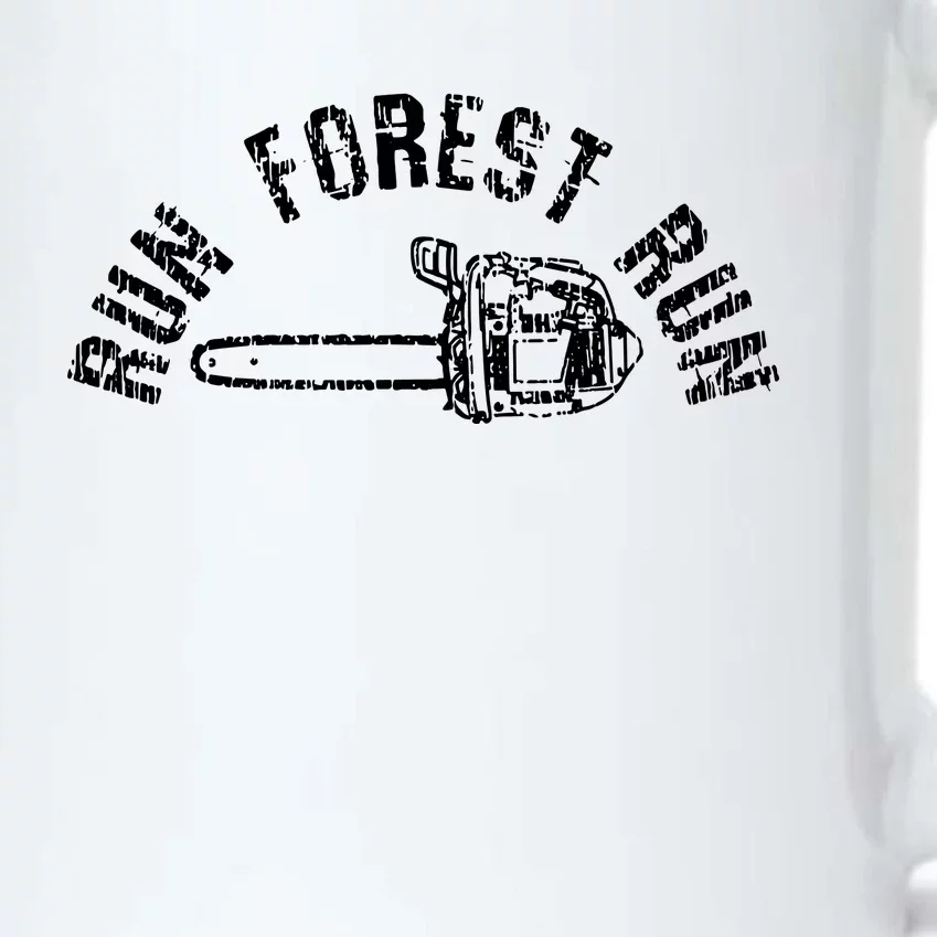 Lumberjack Chainsaw Chop Wood Black Color Changing Mug