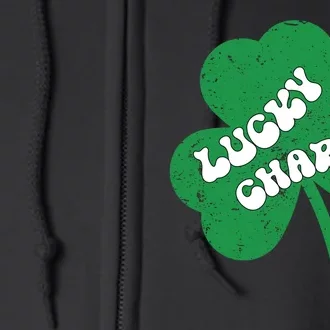 Lucky Clover Distressed Full Zip Hoodie