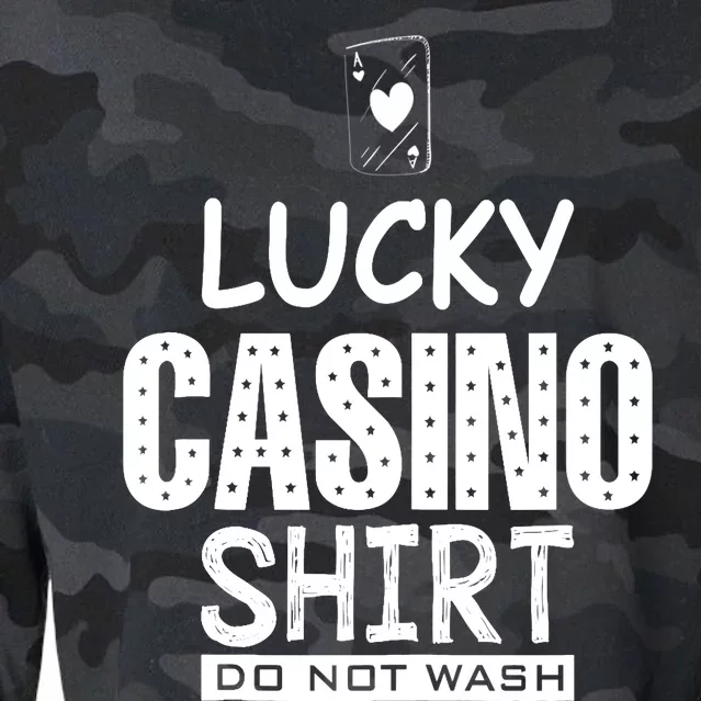 Lucky Casino Do Not Wash Poker Casino Gambling Cropped Pullover Crew