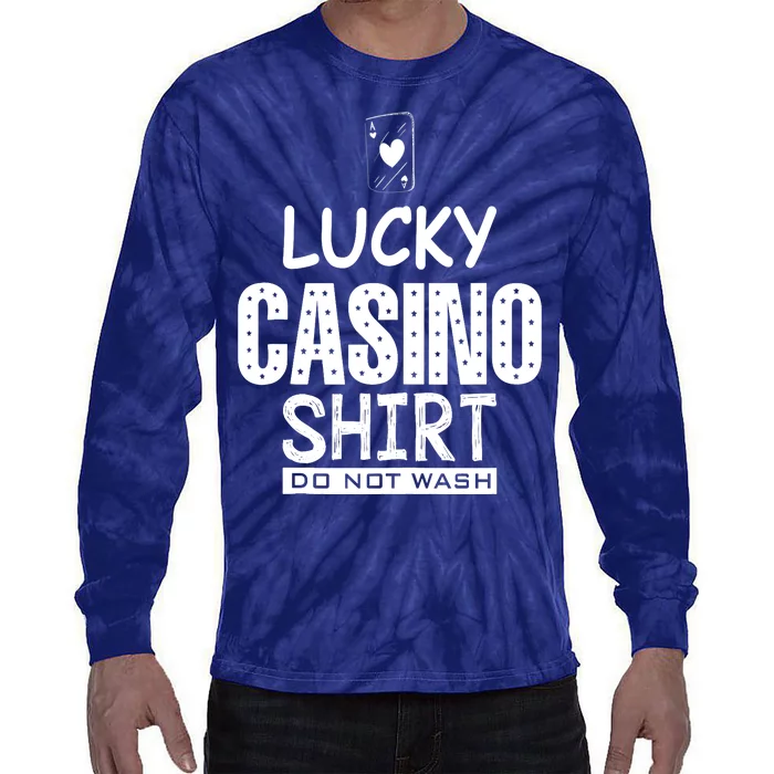 Lucky Casino Do Not Wash Poker Casino Gambling Tie-Dye Long Sleeve Shirt