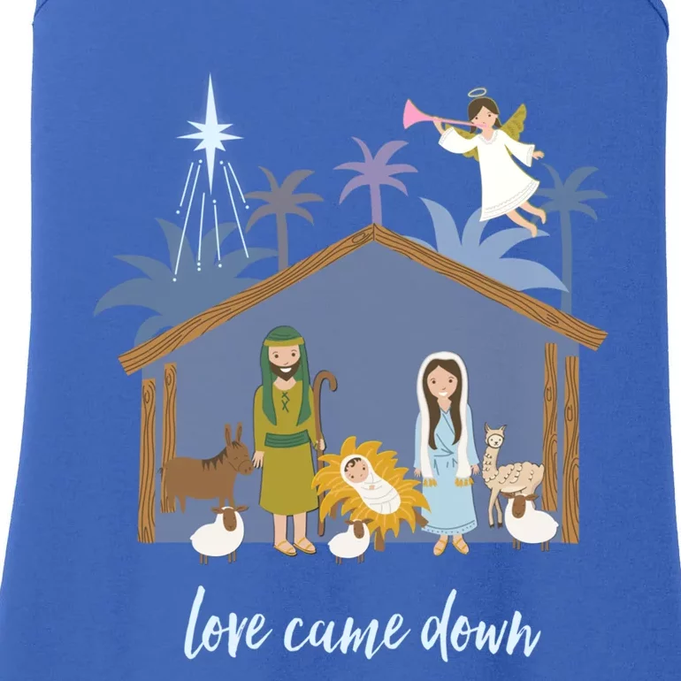 Love Came Down Christian Christmas Nativity Ger Jesus Cool Gift Ladies Essential Tank