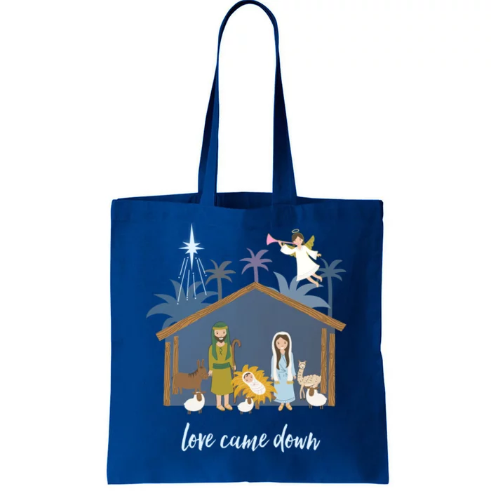 Love Came Down Christian Christmas Nativity Ger Jesus Cool Gift Tote Bag