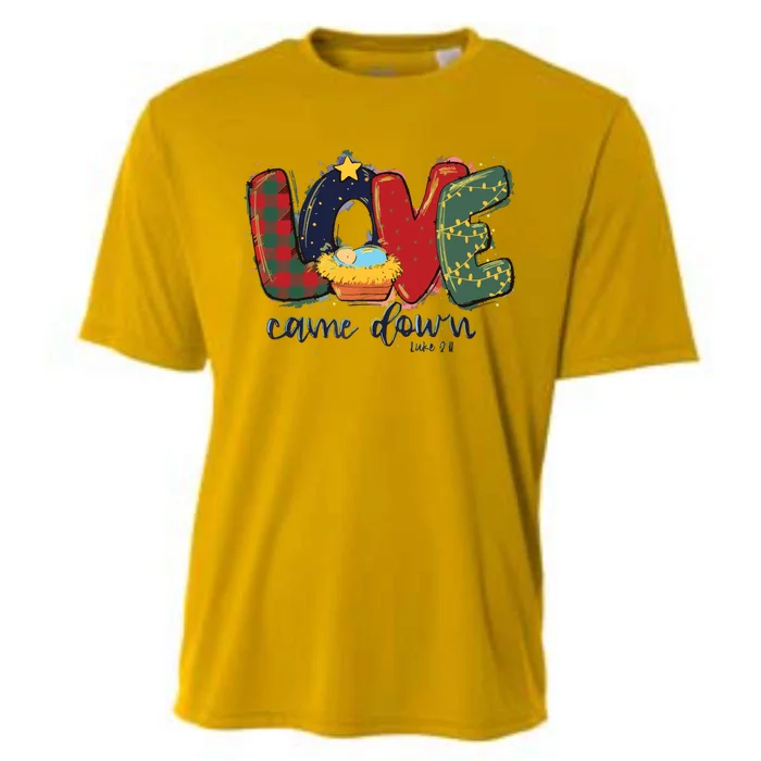 Love Came Down Luke 211 Baby Jesus Christmas Christian Cooling Performance Crew T-Shirt