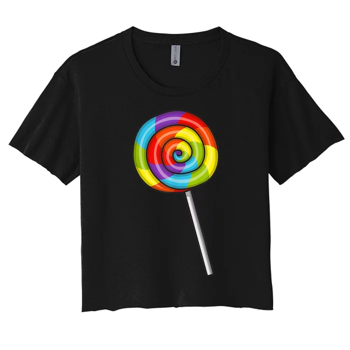 lollipop candy Design for a lollipop lover Women's Crop Top Tee