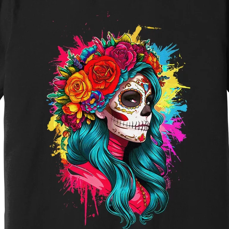 La CatrinaS Dia De Los Muertos Tribute Premium T-Shirt