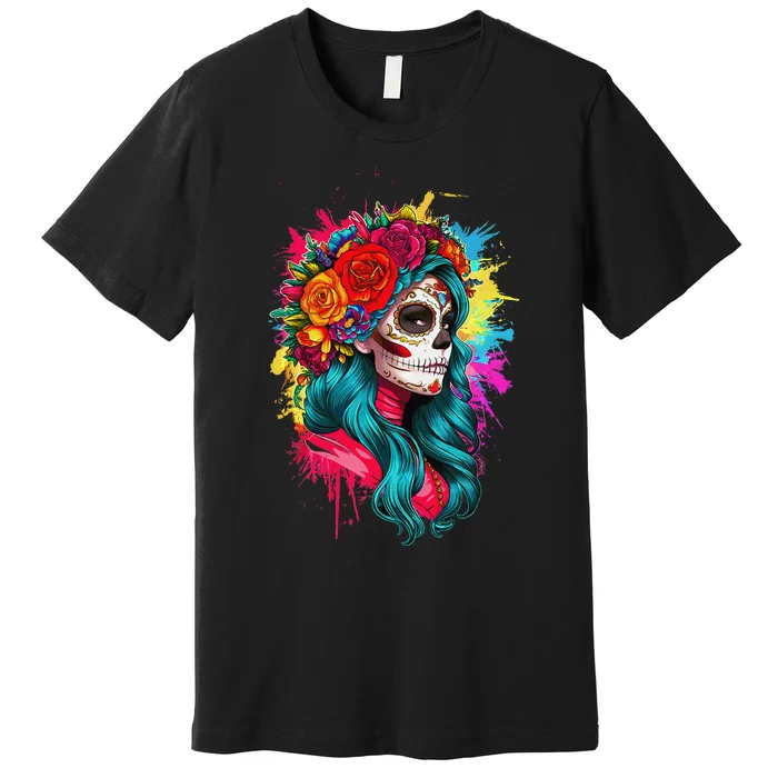 La CatrinaS Dia De Los Muertos Tribute Premium T-Shirt