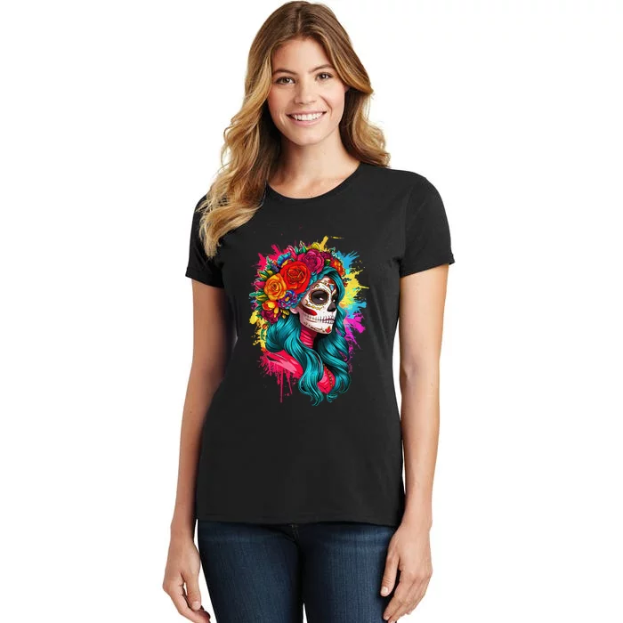 La CatrinaS Dia De Los Muertos Tribute Women's T-Shirt