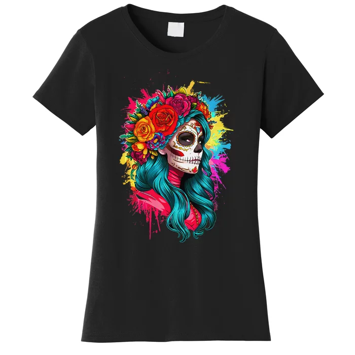 La CatrinaS Dia De Los Muertos Tribute Women's T-Shirt