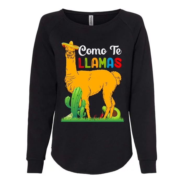 Llama Cinco De Mayo T Womens California Wash Sweatshirt