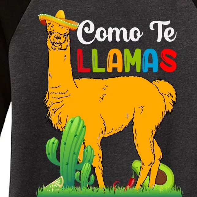 Llama Cinco De Mayo T Women's Tri-Blend 3/4-Sleeve Raglan Shirt