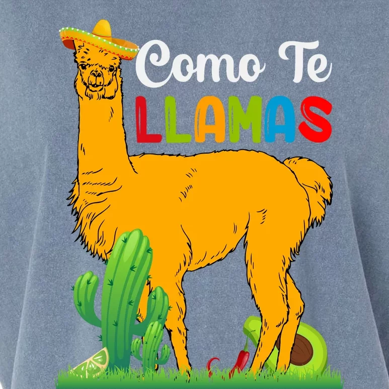 Llama Cinco De Mayo T Garment-Dyed Women's Muscle Tee