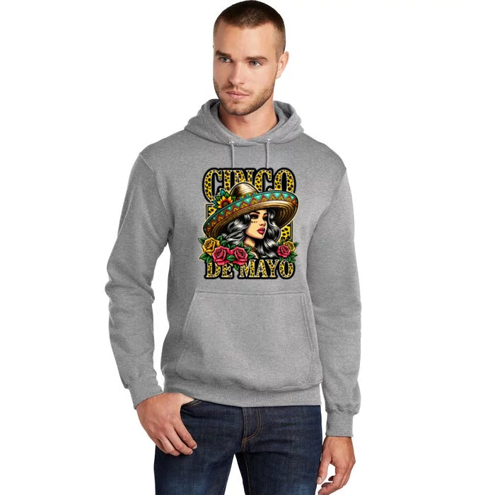 Leopard Cinco De Mayo Girl Mexican Fiesta 5 De Mayo Tall Hoodie