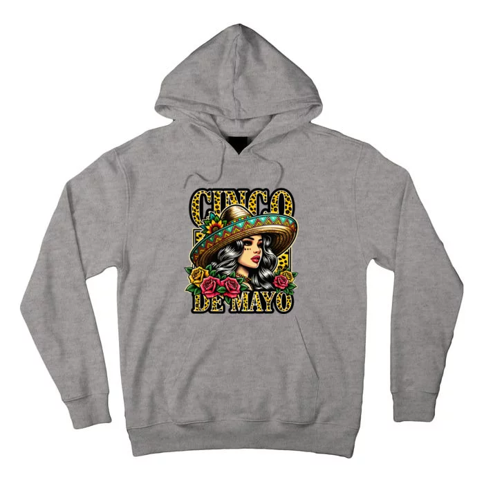 Leopard Cinco De Mayo Girl Mexican Fiesta 5 De Mayo Tall Hoodie