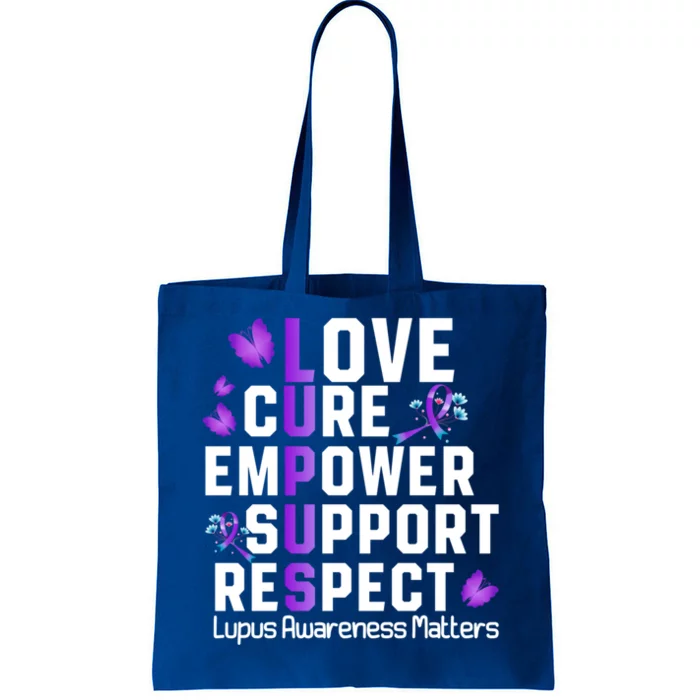 Love Cure Empower Support Respect Lupus Awareness Gift Tote Bag