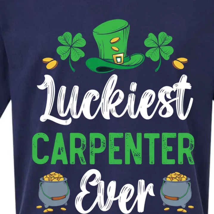 Luckiest Carpenter Ever St Patrick's Saint Pattys Day Funny Gift Sueded Cloud Jersey T-Shirt