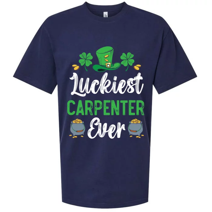 Luckiest Carpenter Ever St Patrick's Saint Pattys Day Funny Gift Sueded Cloud Jersey T-Shirt