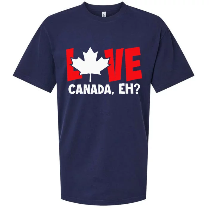 Love Canada Eh Canadian Flag Day Funny Sueded Cloud Jersey T-Shirt