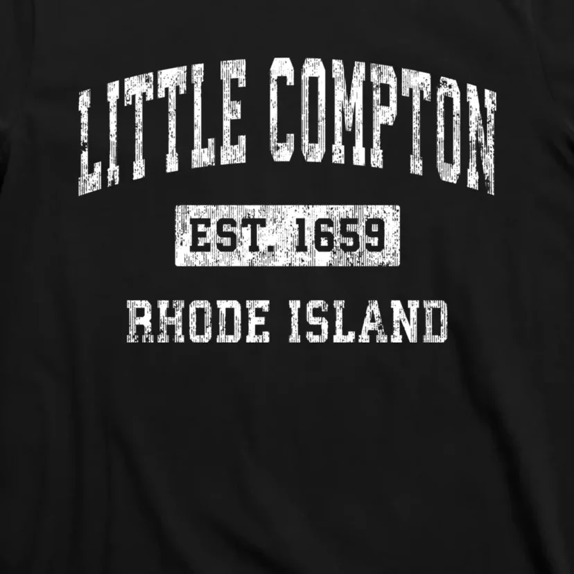 Little Compton Est 1659 Rhode Island Ri Vintage Established Sports Design T-Shirt