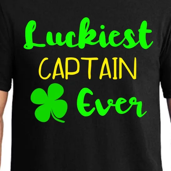 Luckiest Captain Ever St Patrick's Day Irish Boat Boating Cute Gift Pajama Set