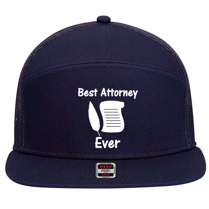 Law Clerk For Lawyer Gift 7 Panel Mesh Trucker Snapback Hat