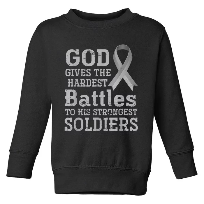 Lung Cancer Fighter Christian Lung Cancer Awareness Toddler Sweatshirt