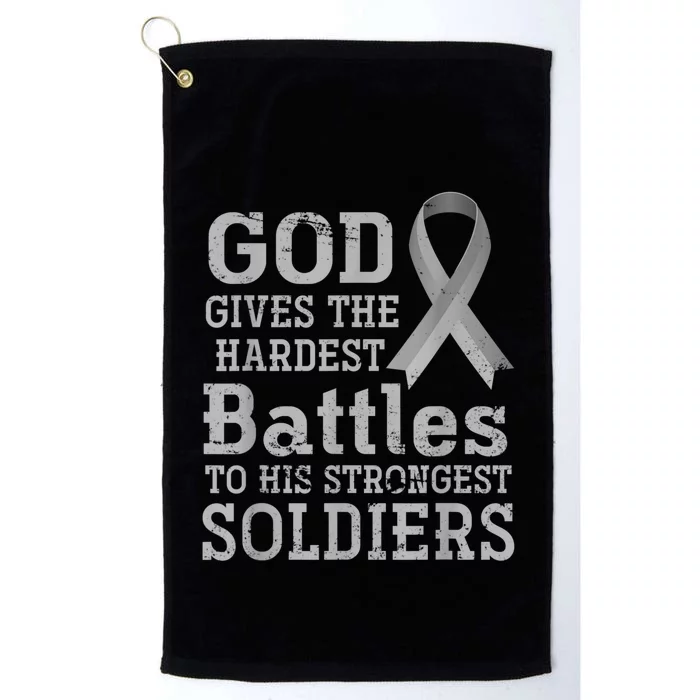 Lung Cancer Fighter Christian Lung Cancer Awareness Platinum Collection Golf Towel