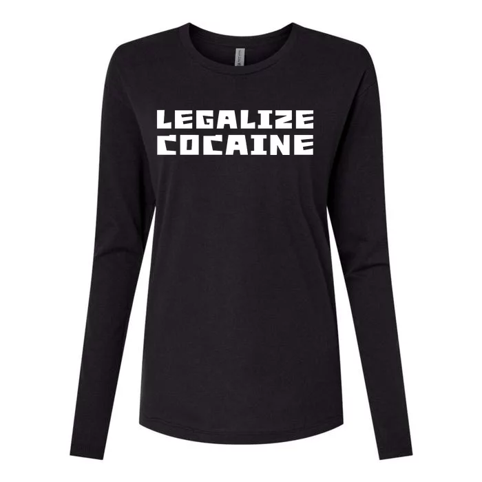 Legalize Cocaine Funny Womens Cotton Relaxed Long Sleeve T-Shirt