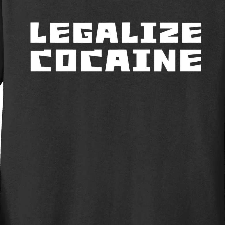 Legalize Cocaine Funny Kids Long Sleeve Shirt