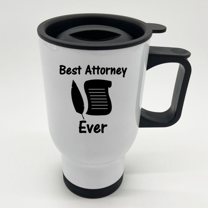 Law Clerk For Lawyer Gift Front & Back Stainless Steel Travel Mug