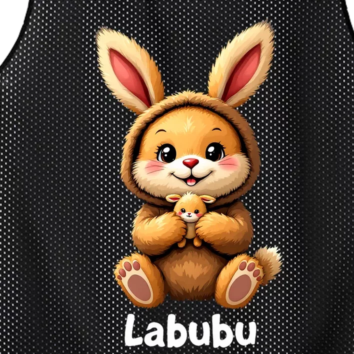 Labubu Cute Funny Monsters Brown Labubu Mesh Reversible Basketball Jersey Tank